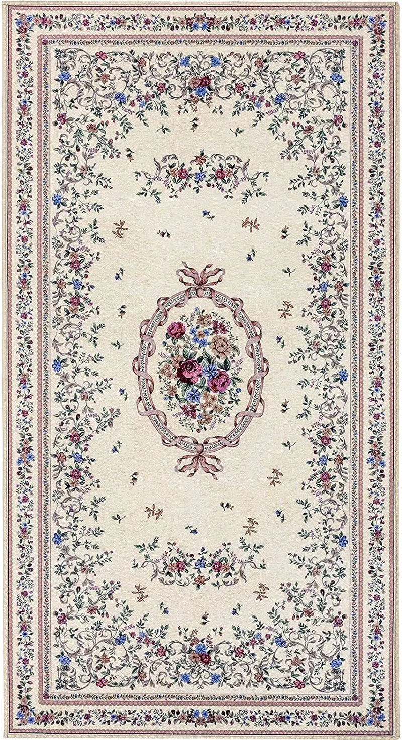 Axyaa Retro Style Large Rug - Modern Short Pile European Design for Home Decor