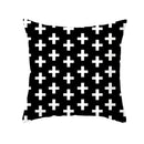 Axyaa Black & White Plaid Wave Stripe Checkerboard Print Throw Pillow Case
