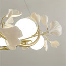 Axyaa Petal Shell Pendant Lights: Romantic Gold Hanging Chandeliers for Home Decor