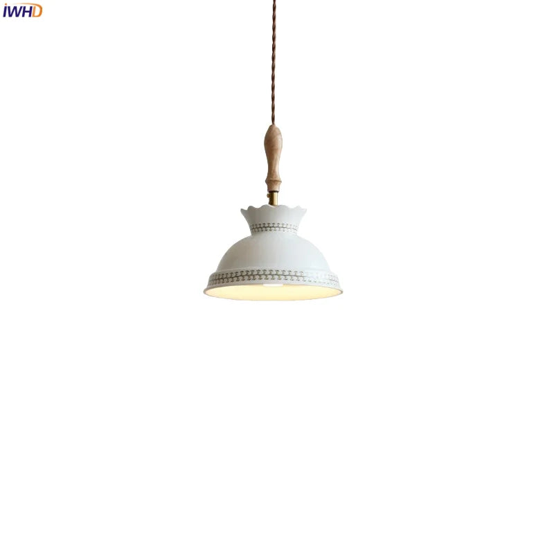 Axyaa Ceramic Shade LED Pendant Chandelier for Modern Nordic Decor