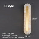 Axyaa Copper Gold LED Wall Sconce Minimalist Luxury Bedside Light