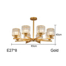 Axyaa Modern Minimalist Black Chandelier LED Indoor Hanging Light