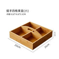 Axyaa Chinese Style Dried Fruit Box Snack Plate Melon Seed Solid Wood Gift Box