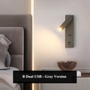 Axyaa Bedside Reading Light, USB Charging, Adjustable 3W LED Spotlight, Bedroom & Hotel