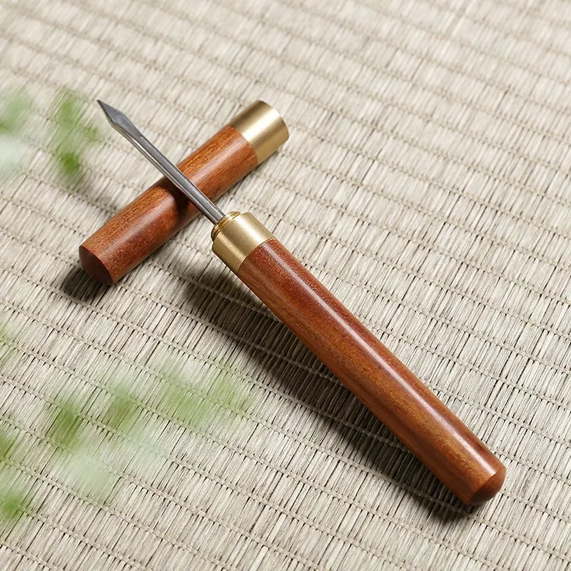 Axyaa Sandalwood Tea Needle Handmade Rosewood Tea Set Stainless Steel Ebony