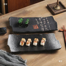 Axyaa Large Ceramic Sushi Plate - Dim Sum Serving Platter