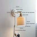 Axyaa Modern LED Wall Lamp with Ceramic Canopy & Copper Arm for Home Indoor