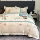 Axyaa Embroidered Luxury Fleece 4-Piece Winter Bedding Set