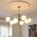Axyaa Modern White Glass Globe Chandelier Flush Mount Pendant Light