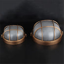 Axyaa Vintage Bronze Outdoor Ceiling Lamp, Waterproof Glass Yard Light