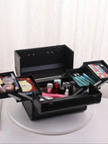 Axyaa Extra Large 6-Tray Makeup Organizer Case, 12-Inch Portable Carrying Box