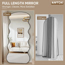 Axyaa Wavy Full Length Mirror with Stand for Bedroom, Living Room, Cloakroom