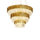 Axyaa Art Deco Crystal Tier Chandelier for Dinning Room