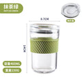 Axyaa 460ml Ins Style Coffee Mug with Lid for Bubble Tea Juice Milk
