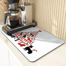 Axyaa Cartoon Animals Square Dry Mat - Absorbent & Anti-slip Drainer for Coffee Table & Bathroom