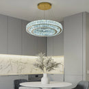 Axyaa Luxury Gold LED Crystal Chandeliers for Living & Dining Room