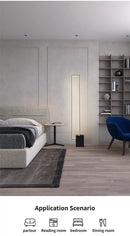 Axyaa Nordic Geometric LED Floor Lamp, Modern Dimmable Stand Light for Living Room