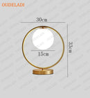 Axyaa Frosted Glass Ball Table Lamp Gold Silver Brass Black Study Bedroom Lighting