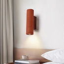 Axyaa Coral Red Cylindrical Stone Home Decor Lamp for Bedside, Wall Light, Corridor, Staircase