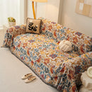 Axyaa Bohemian Sofa Cushion: Modern Printed Sofa Cover & Blanket Set for Living Room.