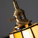 Axyaa Glass Adjustable LED Pendant Lights in Antique Gold Brass