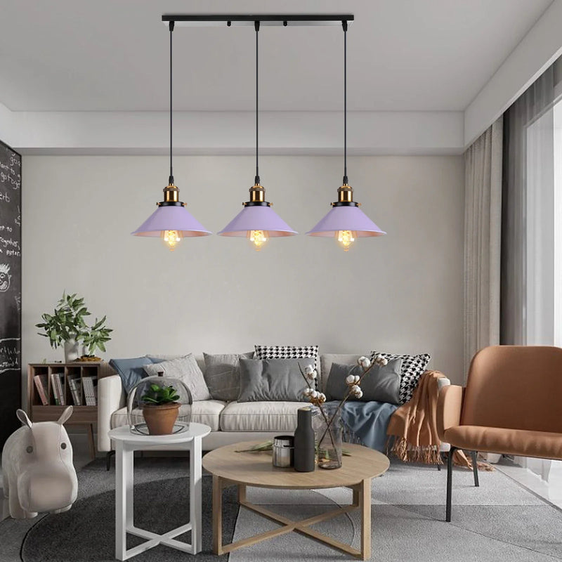 Axyaa Nordic Pendant Light - Retro Chandelier E27 Industrial Hanging Lamp