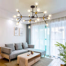Axyaa Glass Bubble Branch Chandelier: Modern Round Ball Lighting for Living, Bedroom, Kitchen