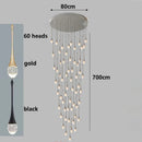 Axyaa Crystal Chandelier Stair Pendant Lamp Living Room Lighting
