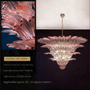 Axyaa Glass Monola Loft Chandelier: Luxury, Modern, Simple Design for Villa Living Room