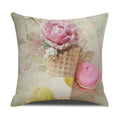 Axyaa Pastoral Floral Cushion Cover: Elegant Linen Home Decor for Sofa, Square Flower Pillow