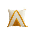 Axyaa Boho Golden Sun Fringe Velvet Pillowcase - Romantic Geometric Design
