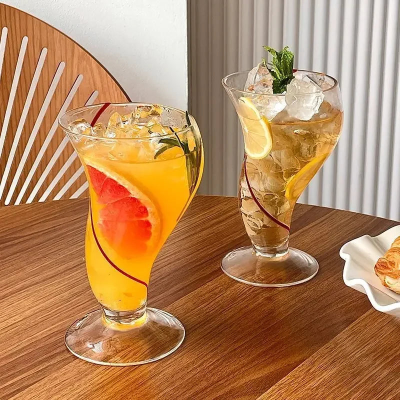 Axya Glass Juice Cold Drink Creative Cup Set