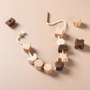 Axya Star Moon Wooden String Toy Montessori Learning Blocks Game Kit