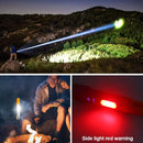 Axya Tactical Flashlight Rechargeable Zoom Torch Red Green UV Light Multifunctional