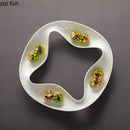 Axya Solid Color Ceramic Dinner Plate Set for Restaurants: Creative Tableware Sushi, Dessert, Snack