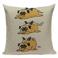Axyaa Cozy Pug Cat Sloth Starling Fashion Pillow Cover Sofa Decor Case