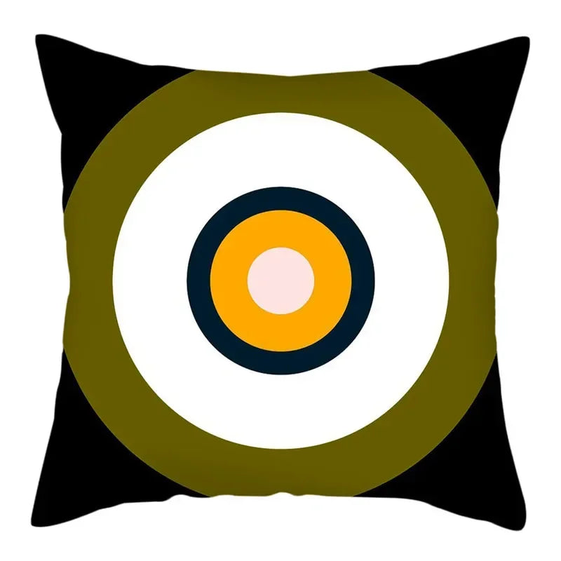 Sword Target Pattern Cushion Cover 45X45cm by Axyaa - Realistic Art Print Home Decor Pillowcase