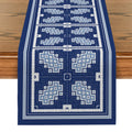 Axyaa Geometric Lines Pattern Table Runner for Dining and Coffee Table Decor