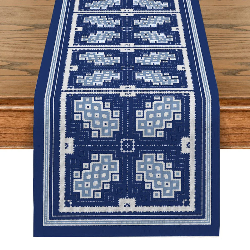 Axyaa Geometric Lines Pattern Table Runner for Dining and Coffee Table Decor