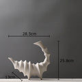 Axyaa Scorpion Ceramic Vase with Artificial Flowers - Modern Desk Decoration
