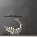 Axyaa Scorpion Ceramic Vase with Artificial Flowers - Modern Desk Decoration