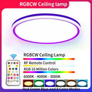 Axyaa Smart LED Ceiling Light: WiFi, Bluetooth, RGBCW Dimming, Color Matching - Bedroom, Living Room