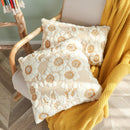 Axyaa Sun Floral Embroidery Pillow Cover for Living Room Sofa