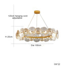 Axyaa Nordic Glass LED Pendant Light for Modern Luxury Living Room, Restaurant & Bedroom