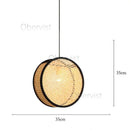 Axyaa Bamboo Woven Rattan Chandelier: Modern, Minimalist, Eastern Style Lighting