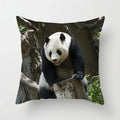 Axyaa Panda Print Polyester Cushion Cover - 45x45cm