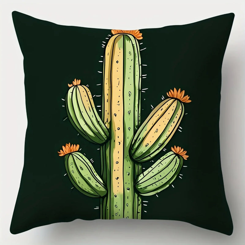 Axyaa Cactus Sofa Cushion Cover Set, 17.7" - Home Decor & Comfort
