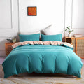 Axyaa Solid Color Microfiber Duvet Cover Set, Comfortable Quilt Cover, King/Twin
