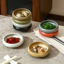 Axyaa Ceramic Sauce Plate Set - Japanese Style Coarse Pottery Small Dish