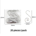 Axyaa Christmas S-Shaped Metal Hooks for Xmas Tree Ornaments and Decorations